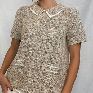 Anthropologie Tweed Top